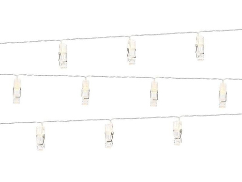 Lampki LED klamerki bezbarwne 1.4m