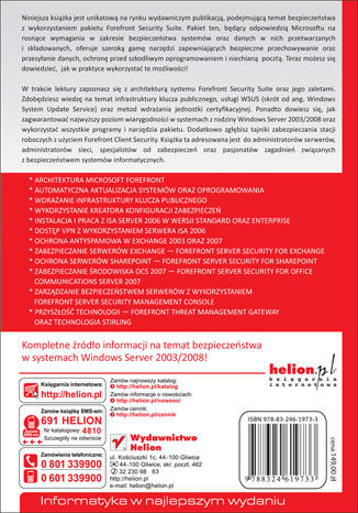 Microsoft Windows Server 2003/2008. Bezpieczeństwo środowiska z wykorzystaniem Forefront Security