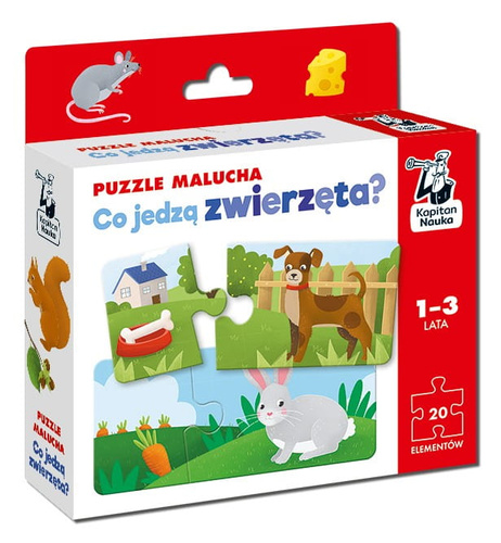 Puzzle malucha. Co jedzą zwierzęta?