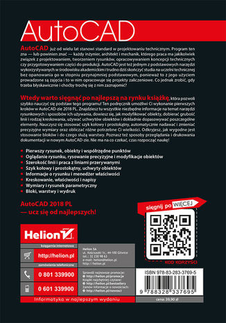 AutoCAD 2018 PL. Pierwsze kroki