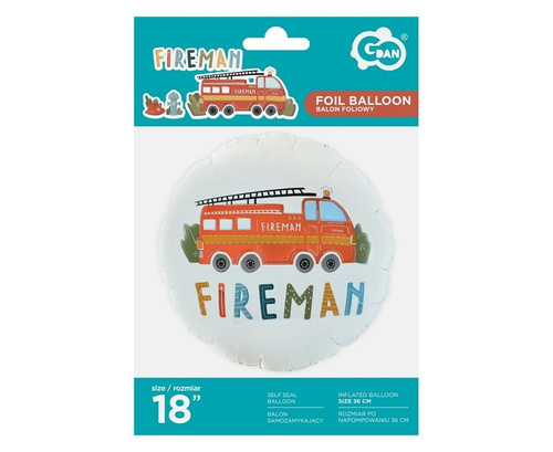 Balon foliowy Fireman okrągły