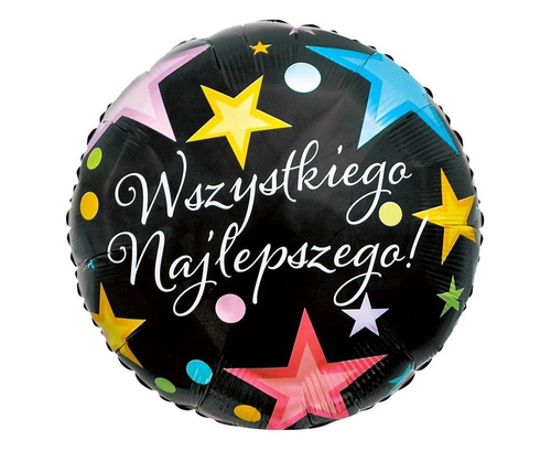 Balon foliowy Wszystkiego Najlepszego 46 cm