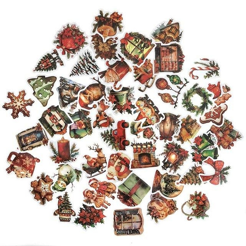 Naklejki winylowe Boże Narodzenie 4-6cm 50szt