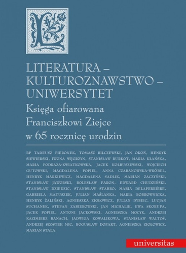 Literatura - kulturoznawstwo - Uniwersytet