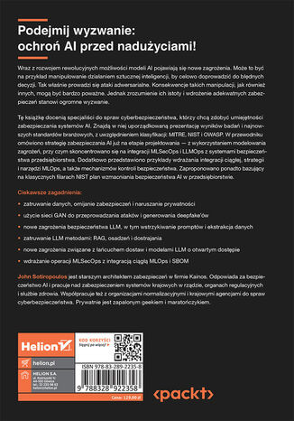 Ataki na AI, środki neutralizujące i strategie obronne. Przewodnik dla specjalistów ds. cyberbezpieczeństwa po atakach adwersarialnych, modelowaniu zagrożeń i wprowadzaniu zabezpieczeń zgodnych ze strategią MLSecOps