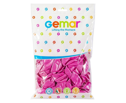 Balony metaliczne różowe 25cm 100szt.