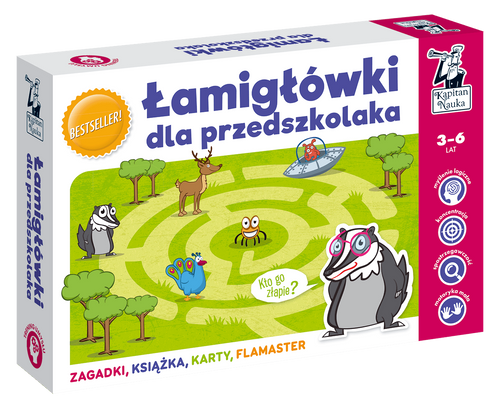Łamigłówki dla przedszkolaka 3-6 lat. Kapitan Nauka