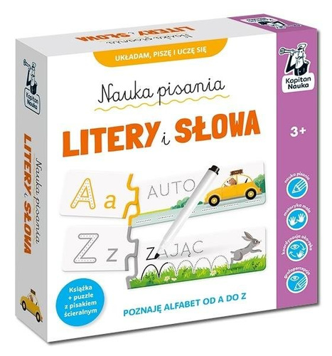 Kapitan Nauka. Litery i słowa. Książka + puzzle