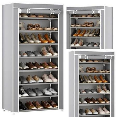 Organizer 8-poziomowy na buty osłona szara