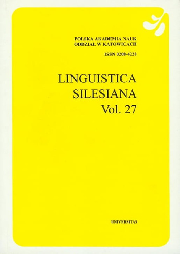 Linguistica silesiana, vol. 27