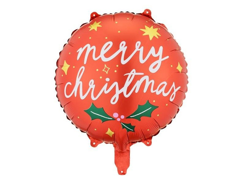 Balon foliowy Merry Christmas 45cm MIX