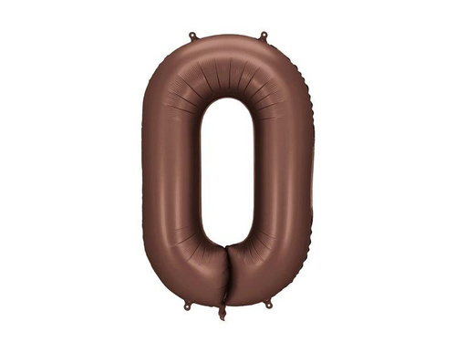 Balon foliowy cyfra 0 86cm mocca