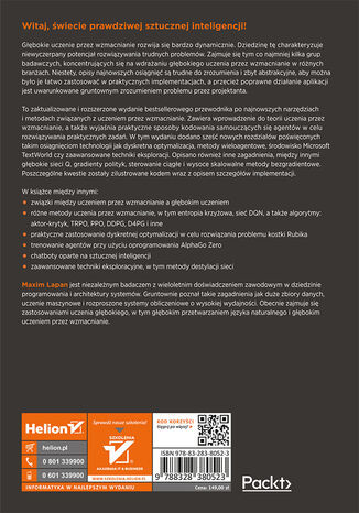 Głębokie uczenie przez wzmacnianie. Praca z chatbotami oraz robotyka, optymalizacja dyskretna i automatyzacja sieciowa w praktyce. Wydanie II