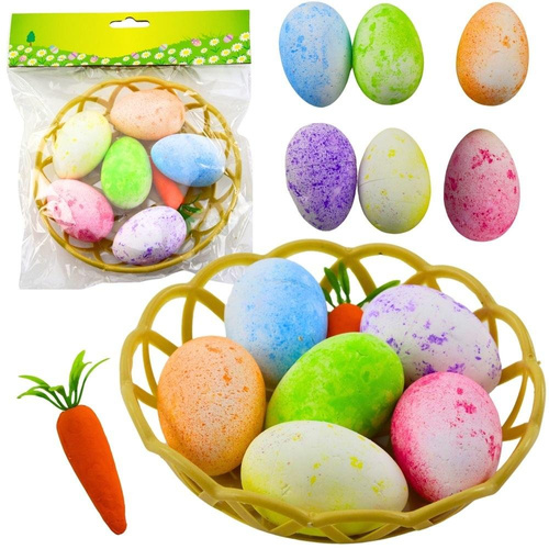 Ozdoby wielkanocne w koszyczku 7szt