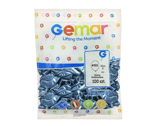 Balony shiny niebieskie 12cm 100szt