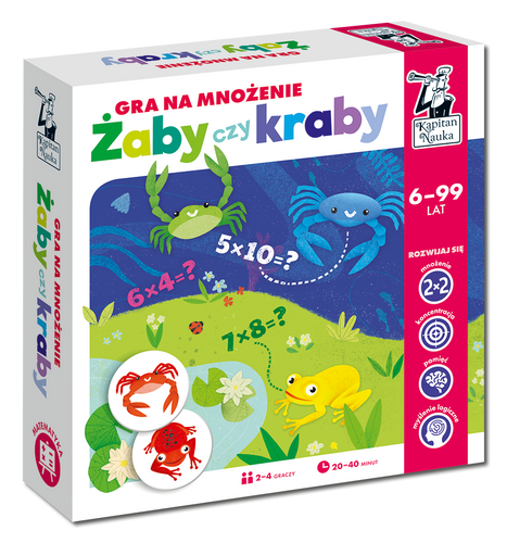 Żaby czy kraby. Gra na mnożenie. Kapitan Nauka