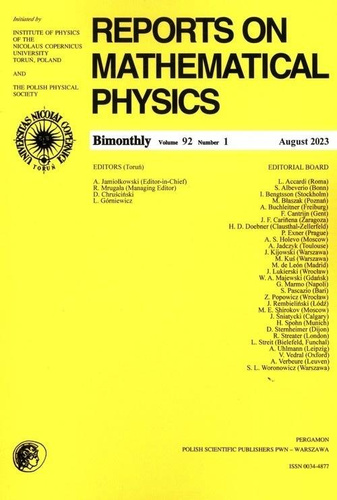 Reports on Mathematical Physics 92/1