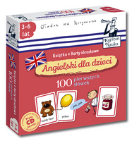 Angielski dla dzieci. 100 pierwszych słówek. Książka + karty obrazkowe