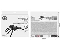 Balon foliowy Pająk czarny stojący 196x156x46cm