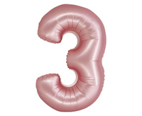 Balon foliowy Smart cyfra 3 j. różowa matowa 76cm