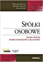 Spółki osobowe. Prawo spółek. Prawo podatkowe i bilansowe