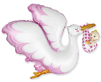 Balon foliowy Bocian Baby Girl FX 61cm