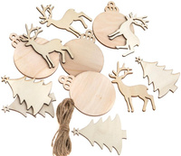 Drewniane zawieszki świąteczne 12szt