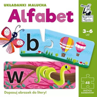 Alfabet. Układanki malucha. Kapitan Nauka. Puzzle 24 elementy