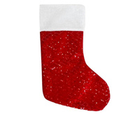 Skarpeta świąteczna Mikołaja błyszcząca 27x44cm